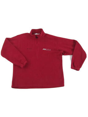 Columbia Men's or Women's 1/2 Zip Red Fleece Sweater Large "Mid America"